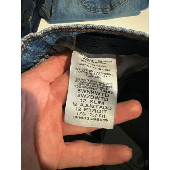 Wrangler Boys Straight‎ Fit Denim Jeans Slim 12 Adjustable Waist - Picture 4 of 6
